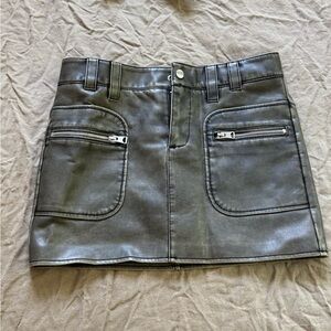 Mango Gray Mini Skirt Casual Night Out